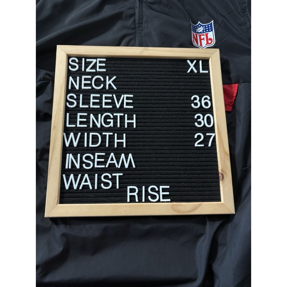 NFL team apparel brand jacket with hood Size XL 1/4 zip drawstrings - Picture 2 of 6
